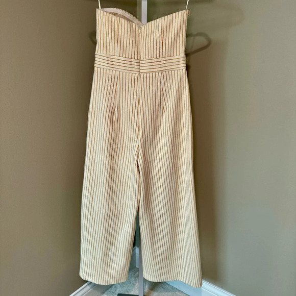 TOPSHOP Twist Bandeau Jumpsuit In‎ Yellow Multi US Size 2. NWOT - Picture 3 of 6